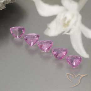 1.20カラットの天然薄いロイヤルパープルピンクサファイア（4.1×3.9 mm・トリリアント）