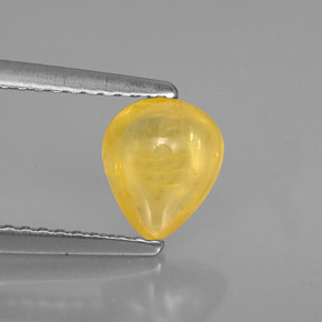 1.22カラットの天然ゴールデンイエローサファイア（7.1×6 mm・透明）