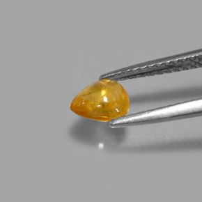 0.80カラットの天然ゴールデンイエローサファイア（6×5.4 mm・透明）
