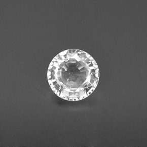1.21カラットの天然ホワイトサファイア（6.31 mm・ラウンドカット）