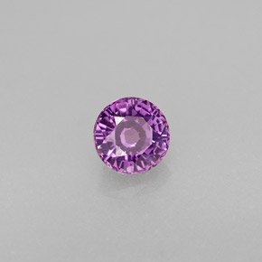 0.44カラットの天然バイオレットサファイア（4.22 mm・ラウンドカット）
