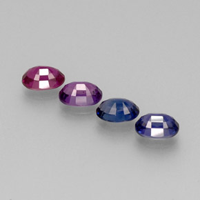 カラットの天然マルチカラーサファイア（6×4.2 mm・オーバルカット）