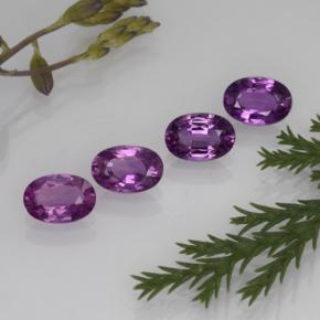 2.23カラットの天然Pinkish Grape サファイア（6×4.1 mm・オーバルカット）