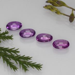 2.23カラットの天然Pinkish Grape サファイア（6×4.1 mm・オーバルカット）