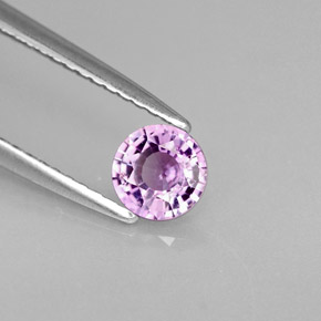 0.49カラットの天然バイオレットサファイア（4.89 mm・ラウンドカット）