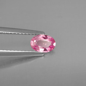 0.53カラットの天然ピンクサファイア（5.9×4.1 mm・オーバルカット）