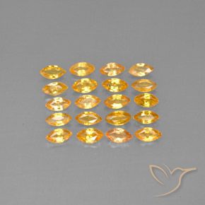 3.67カラットの天然ゴールドサファイア（4.9×2.3 mm・マーキス）
