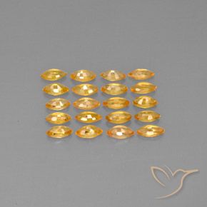 3.67カラットの天然ゴールドサファイア（4.9×2.3 mm・マーキス）