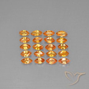 3.53カラットの天然ディープオレンジサファイア（4.8×2.6 mm・マーキス）