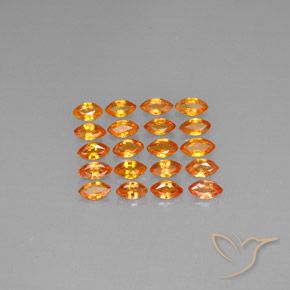 4.11カラットの天然ミディアムオレンジサファイア（5×2.7 mm・マーキス）