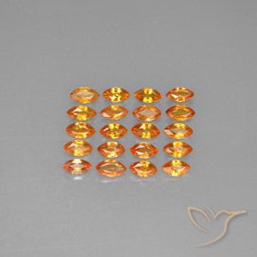 3.76カラットの天然ディープオレンジサファイア（5×2.7 mm・マーキス）