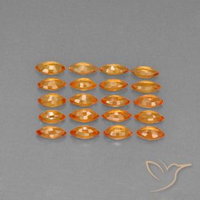 3.79カラットの天然ミディアムオレンジサファイア（5×2.8 mm・マーキス）