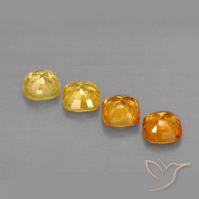 1.70カラットの天然マルチカラーサファイア（4.2×4.1 mm・クッションカット）