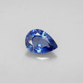 1.20カラットの天然ブルーサファイア（7.8×5.8 mm・洋梨の形）