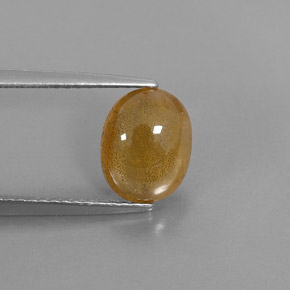 2.72カラットの天然ゴールデンイエローサファイア（9.1×7.2 mm・透明）