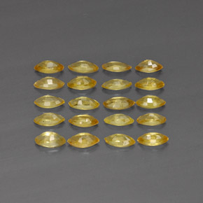 カラットの天然イエローサファイア（5.1×2.6 mm・マーキス）