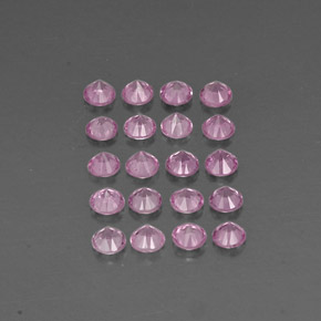 カラットの天然ピンクサファイア（2.86 mm・ラウンドカット）