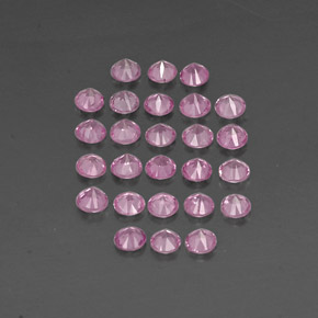 カラットの天然ピンクサファイア（2.64 mm・ラウンドカット）