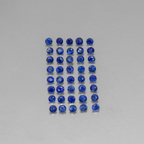 カラットの天然ディープブルーサファイア（1.66 mm・ラウンドカット）