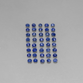 カラットの天然ディープブルーサファイア（1.66 mm・ラウンドカット）