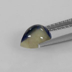 1.45カラットの天然バイカラーサファイア（6.8×5.8 mm・洋梨の形）