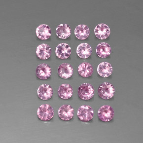 カラットの天然ピンクサファイア（2.89 mm・ラウンドカット）