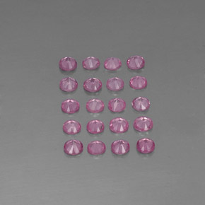 カラットの天然ピンクサファイア（2.89 mm・ラウンドカット）
