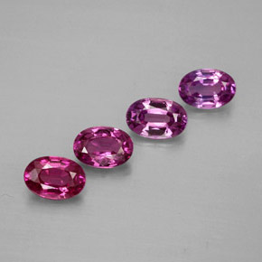 カラットの天然マルチカラーサファイア（6×4.1 mm・オーバルカット）