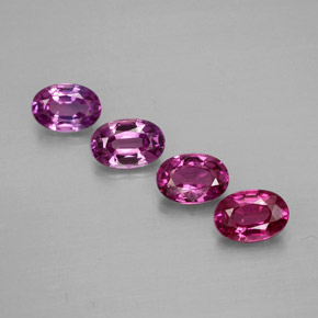 カラットの天然マルチカラーサファイア（6×4.1 mm・オーバルカット）