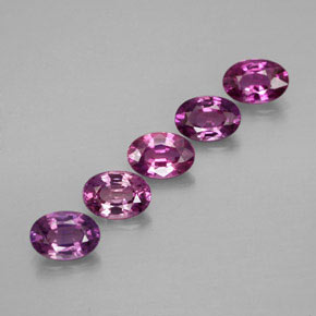 カラットの天然パープルサファイア（5.9×4.1 mm・オーバルカット）