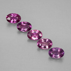カラットの天然パープルサファイア（5.9×4.1 mm・オーバルカット）