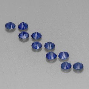 カラットの天然ディープブルーサファイア（2.98 mm・ラウンドカット）