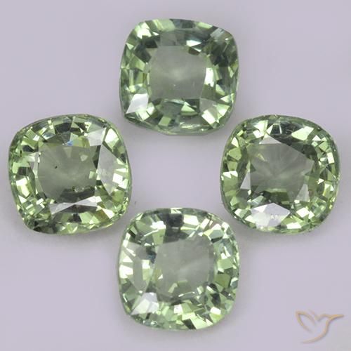Shop natural 1.53ct 薄いセージグリーン サファイア gems, クッション, from タンザニア at GemSelect. In stock, global shipping!