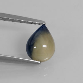 1.66カラットの天然バイカラーサファイア（8.1×6.1 mm・洋梨の形）