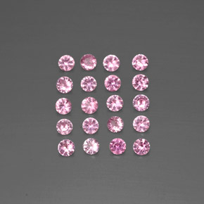 カラットの天然ピンクサファイア（2.66 mm・ラウンドカット）