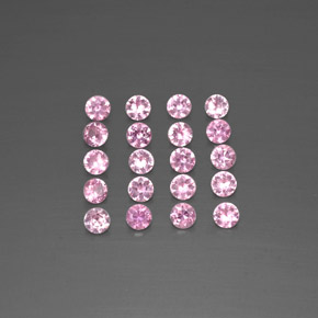 カラットの天然ピンクサファイア（2.65 mm・ラウンドカット）