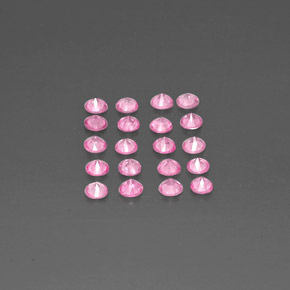 カラットの天然ピンクサファイア（2.65 mm・ラウンドカット）