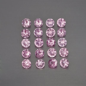 カラットの天然ピンクサファイア（2.58 mm・ラウンドカット）