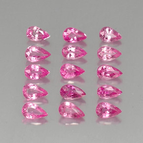 カラットの天然ピンクサファイア（5.2×3.3 mm・洋梨の形）