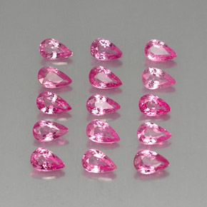 カラットの天然ピンクサファイア（4.9×3 mm・洋梨の形）