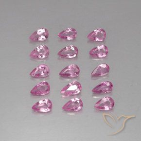 3.99カラットの天然ロイヤルパープルピンクサファイア（4.8×3.1 mm・洋梨の形）