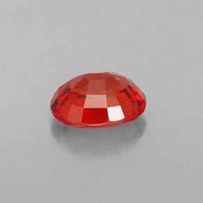 1.59カラットの天然レッドオレンジサファイア（7.5×6 mm・オーバルカット）