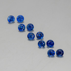 カラットの天然ディープブルーサファイア（3.52 mm・ラウンドカット）