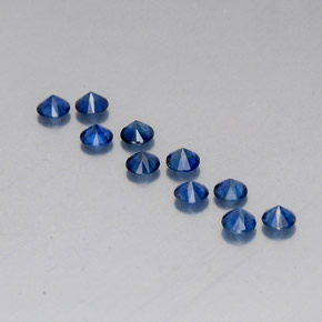 カラットの天然ディープブルーサファイア（3.55 mm・ラウンドカット）