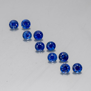 カラットの天然ディープブルーサファイア（3.50 mm・ラウンドカット）