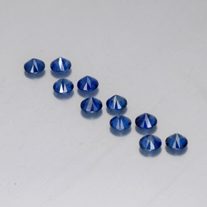 カラットの天然ディープブルーサファイア（3.50 mm・ラウンドカット）