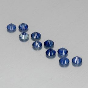 カラットの天然ディープブルーサファイア（3.54 mm・ラウンドカット）