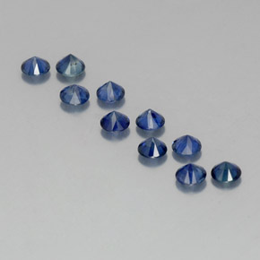 カラットの天然ディープブルーサファイア（3.54 mm・ラウンドカット）