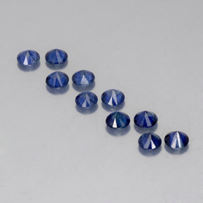 カラットの天然ディープブルーサファイア（3.55 mm・ラウンドカット）