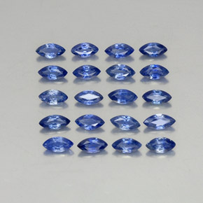 カラットの天然ブルーサファイア（4.8×2.6 mm・マーキス）